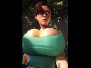 lara croft - big tits; big boobs; big breasts; 3d sex porno hentai; (by @vaako) [tomb raider]